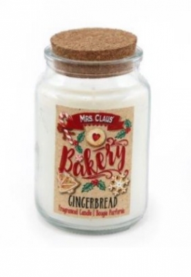 Gingerbread Candle Jar With Wooden Lid Small