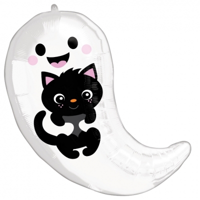 Ghost & Kitty Cuties Standard Shape Foil Balloons