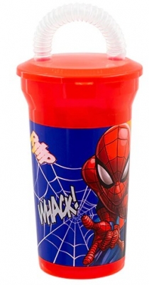 Cup With Straw Spiderman