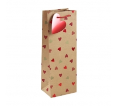 Kraft Hearts Bottle Bag