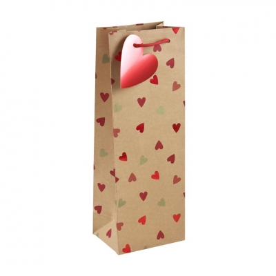 Kraft Hearts Bottle Bag