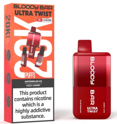 Bloody Bar Ultra 20K Vape Watermelon Ice & Fizzy Cherry