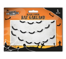 Halloween Bat Paper Garland 5m