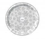 Foil Snowflake Paper Plates 24.5cm 8 Pack