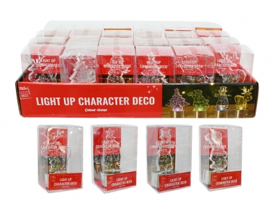 CHARACTER ACRYLIC LED COLOUR CHANGE ORNAMENTS