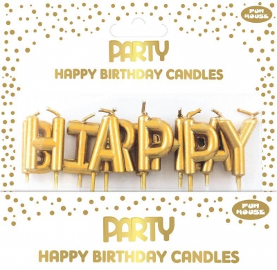 Hb Gold Metallic Candles