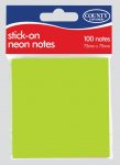 County Stick On Notes Neon 76 X 76mm