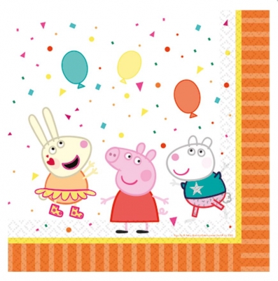 Peppa Pig 33cm x 33cm Paper Napkins 6 Pack