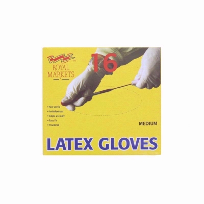 Latex Gloves Box 16 Medium