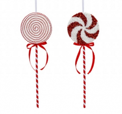 Candy Cane Lollipop Christmas Decoration ( Assorted Design )