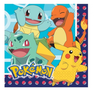 Pokemon 33cm x 33cm Paper Napkins 6 Pack