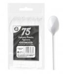 75pc Reusable Deluxe Plastic Spoons