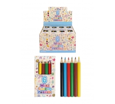 Mini 6 Pack Colouring Pencils X 96 ( 19p Each )