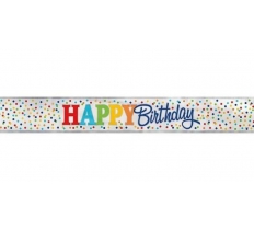 Rainbow Polka Dot Fl Banner-12Ft-Lf