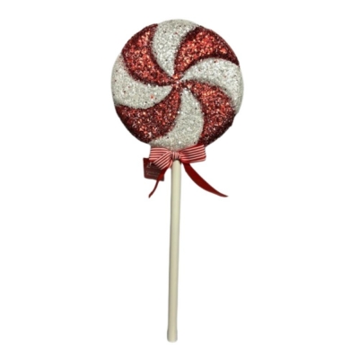 Candy Cane Red Lollipop 25x63cm