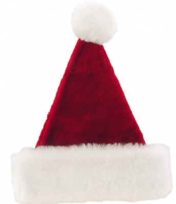 Luxury Plush Santa Hat 30 x 45cm