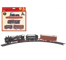 Vintage Train Set In Printed Box 13 Piece