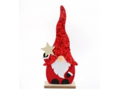 Christmas Santa With Sequin Hat Decoration Small