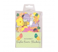 45 x Easter Bonnet Foam Decoartions Stickers