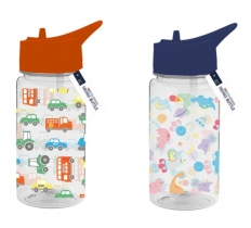 Boys Printed Bottle With Straw 400ml