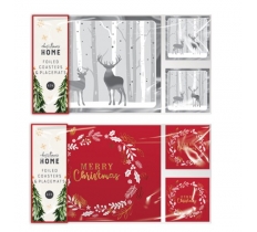 Christmas Foiled Coasters & Placemats ( 4 Pack )