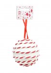 Glitter Candy Stripe Bauble 80Mm