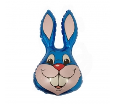 14" Blue Bunny Rabbit Head Foil Balloon