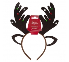 Christmas Reindeer Antler With Bells