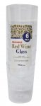 Red Wine Glass Disp Clear 6 Pack