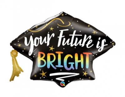 Qualatex 41" Shape Your Future Is Bright Grad Cap Balloon