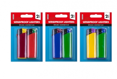 Windproof Lighters - 2 Pack