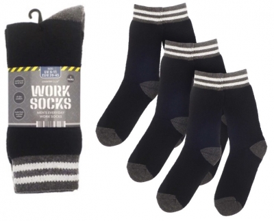 Mens Everyday Work Socks made from Recycled Cotton 3PC