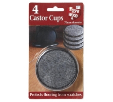 Castor Cups 4 Pack 70mm