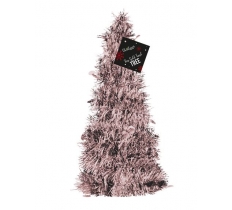 Rose Gold Tinsel Tree 31cm