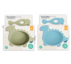 Dino Silicone Feeding Set