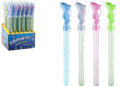 Shark Bubble Wand 14" 4 Assorted