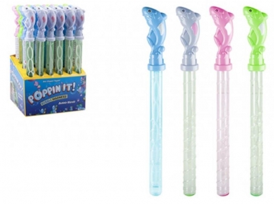 Shark Bubble Wand 14" 4 Assorted