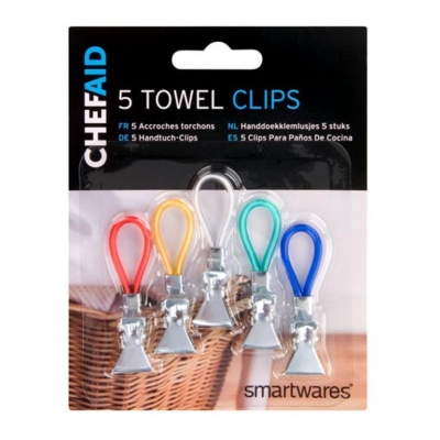 Chef Aid Towel Clips Pack Of 5