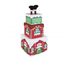 3Pc Plush Box Santa Grotto