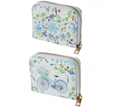 Julie Dodsworth Blue Lavender Garden Zip Around Small Wallet