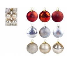 Christmas Baubles 5cm 12 Pack ( Assorted Colours )