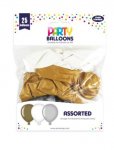 25pk Party Balloons Metallic