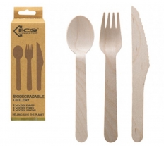 Eco Connections Birchwood Cutlery Pack Of 18