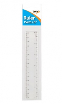 15cm/6inch Shatter Resistant Ruler - Clear