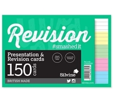 Silvine Revision Coloured Cards 152 X 102mm 150 Cards