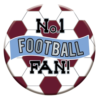 Football Badges 15cm - Claret and Blue