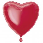 Solid Heart Foil Balloon 18" Red
