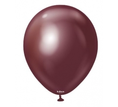 Kalisan 18" Mirror Burgundy Latex Balloon 25 Pack