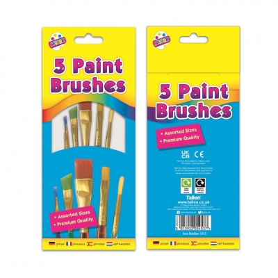 Tallon Assorted Paint Brushes 5 Pack