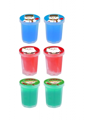 SLIME TUB XMAS 10G 3CM X 3.8CM 6 Pack